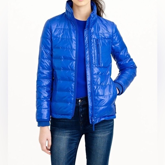 J. Crew Jackets & Blazers - J. Crew Lightweight Royal Blue DOWN Puffer Quilted Jacket. XXS.